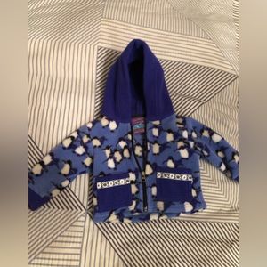 Copper river retro penguin print fleece . 0-6 months made in Alaska